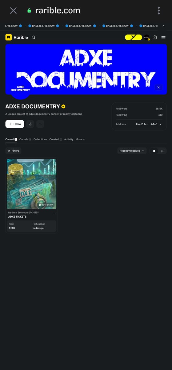 Nft_advertise's tweet photo. ๐ฅAttention NFT enthusiasts!๐จ Exciting news from the world of @adxe_documentry ๐ Our official website https://t.co/MjOFr9dhw8 is now live! ๐ Get ready to dive into the captivating world of "1 Million Followers" through the most engaging NFT experience. ๐คฉ #ADXE #DocumentaryNFT #CryptoClub #NFT #Bitcoin ๐ฐ #NFTcommunity #NFTcollector ๐จ #NFTs ๐
Official website of ADXE documentry -
https://t.co/MjOFr9dhw8
๐๐ข๐ฏ๐๐๐ฐ๐๐ฒ ๐จ๐ง ๐๐๐๐๐ก๐ข๐ง๐ "๐ ๐๐ข๐ฅ๐ฅ๐ข๐จ๐ง ๐
๐จ๐ฅ๐ฅ๐จ๐ฐ๐๐ซ๐ฌ" ๐ญ๐จ ๐๐ก๐ ๐ฆ๐จ๐ฌ๐ญ ๐๐ง๐ ๐๐ ๐๐ ๐๐ง ๐๐ฅ๐ฅ ๐ฆ๐ฒ ๐ฌ๐จ๐๐ข๐๐ฅ ๐๐๐๐จ๐ฎ๐ง๐ญ
#ADXE #DocumentaryNFT #CryptoClub #NFT #Bitcoinโฏโฏโฏ #NFTcommunity #NFTcollector #NFTs