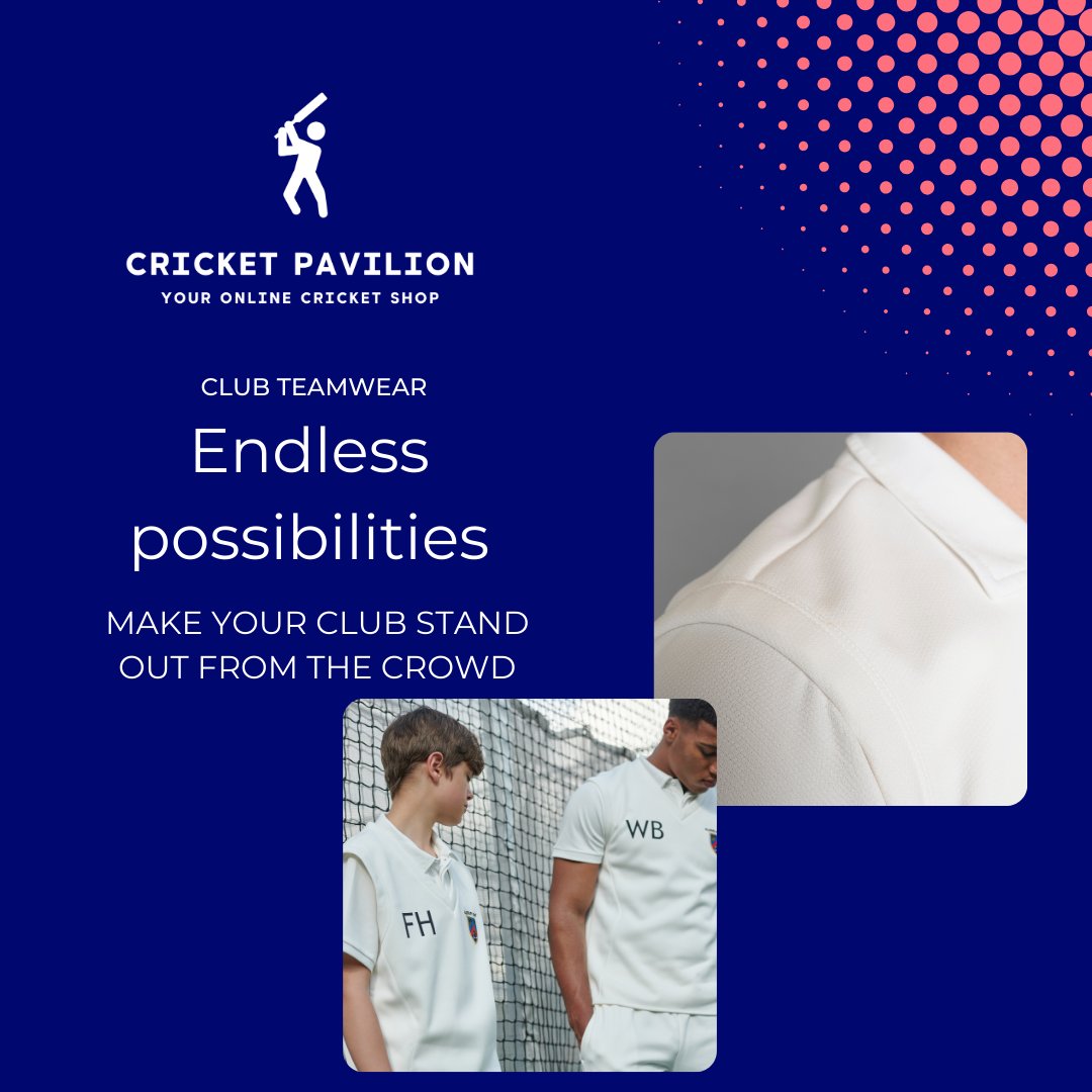 CLUB PLAYING KIT

We have endless possibilities and work with you to ensure your ideas become a reality. 

Make your club stand out from the crowd! 🏏 

#cricketpavilion #youronlinecricketshop #cricket #cricketequipment #playbetter #cricketkit #cricketteamwear #cricketclothing