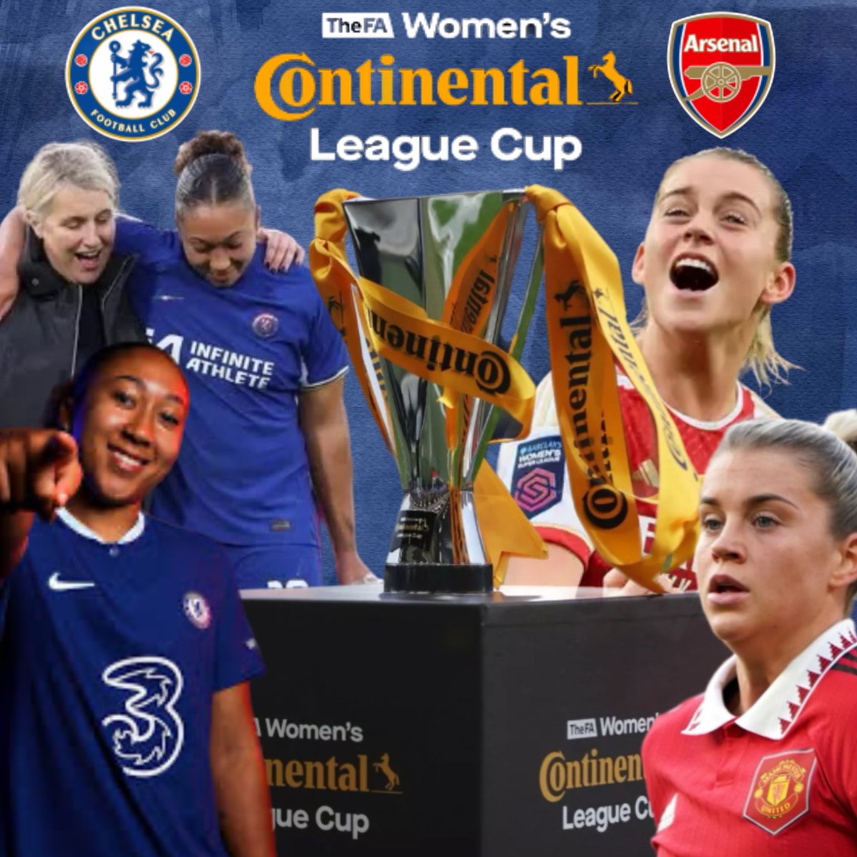 Lauren James boosts @ChelseaFCW 's quadruple hunt; Alessia Russo adds depth to @ArsenalWFC . Both pivotal, they lead their teams into a thrilling @continentalcup final showdown, embodying skill and transformative impact on the pitch. @Spotify @adidas