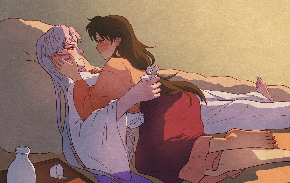 This is my contribution to the #SessRinEternity 24H Extra Mini Relay Race! ✨🌙Reunion Night🎐✨ (It's still a work in progress😅) Please look forward to the works from the next contributor, @melon72366610 #犬夜叉 #殺りん #SessRin