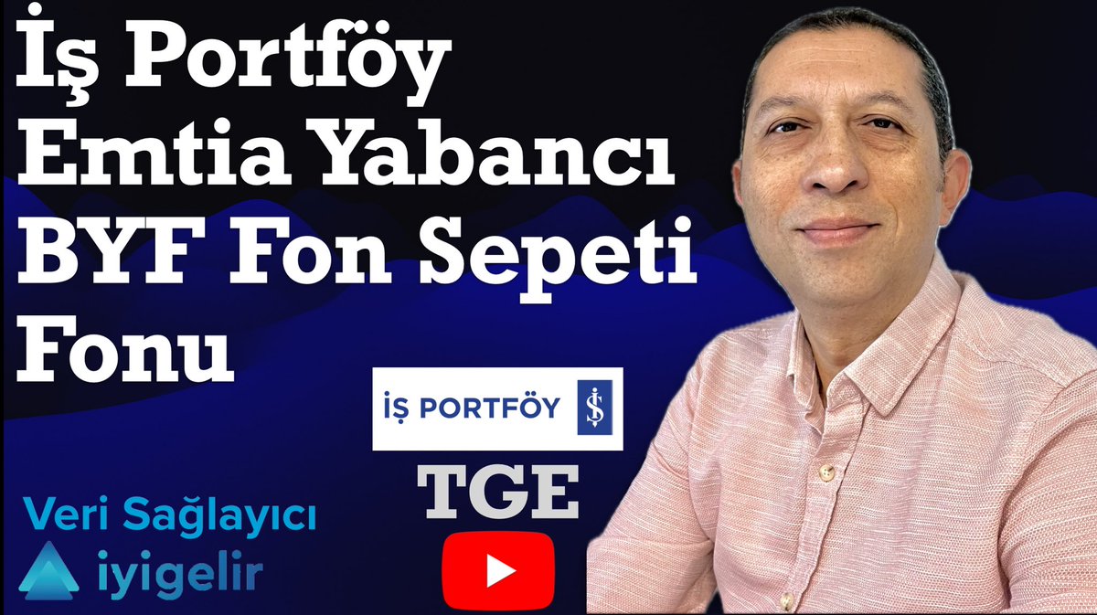 Pazarın videosu! 📌İş Portföy 📌Emtia 📌Yabancı BYF 📌Fon Sepeti Fonu Fon Kodu #TGE Keyifli seyirler ☕️ youtu.be/euARChFAQwU?si…