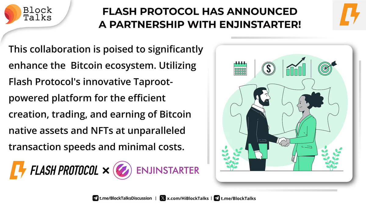 fourtisann's tweet image. 👉🏻 @flashprotocol has announced a partnership with @enjinstarter : x.com/flashprotocol/…

#FlashProtocol #Enjinstarter