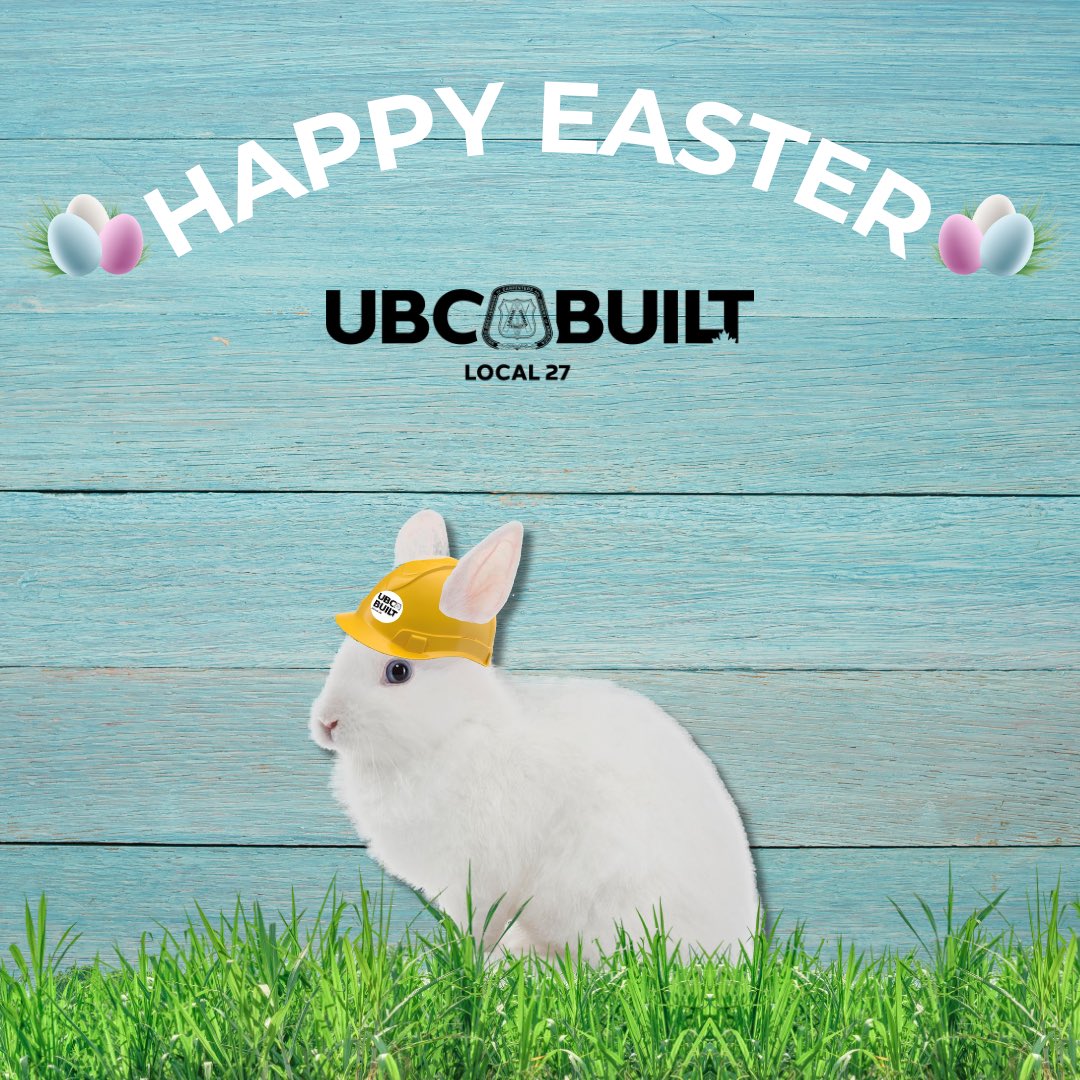 On behalf of the staff at the Carpenters’ Union Local 27 we would like to wish all of our members, their families and everyone a safe and Happy Easter! 🐇🪺 #Local27 #CarpentersRegionalCouncil #Carpenters #Union #UBCBuilt #CarpentersFamily #Canada #HappyEaster #Easter2024