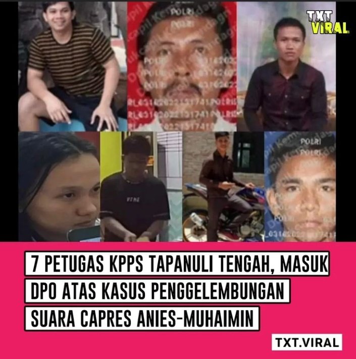 Miss Tweet | (@heraloebss) on Twitter photo 7 Anggota KPPS Tapteng Buron
Diduga Gelembungkan Suara <a href="/aniesbaswedan/">Anies Rasyid Baswedan</a>, Sat Reskrim Polres Tapanuli Tengah terbitkan Daftar Pencarian Orang
MODUS TERSANGKA
Membuat suara ANIES Unggul , Suara Prabowo Gibran NOL 7 Anggota KPPS Tapteng Buron
Diduga Gelembungkan Suara <a href="/aniesbaswedan/">Anies Rasyid Baswedan</a>, Sat Reskrim Polres Tapanuli Tengah terbitkan Daftar Pencarian Orang
MODUS TERSANGKA
Membuat suara ANIES Unggul , Suara Prabowo Gibran NOL