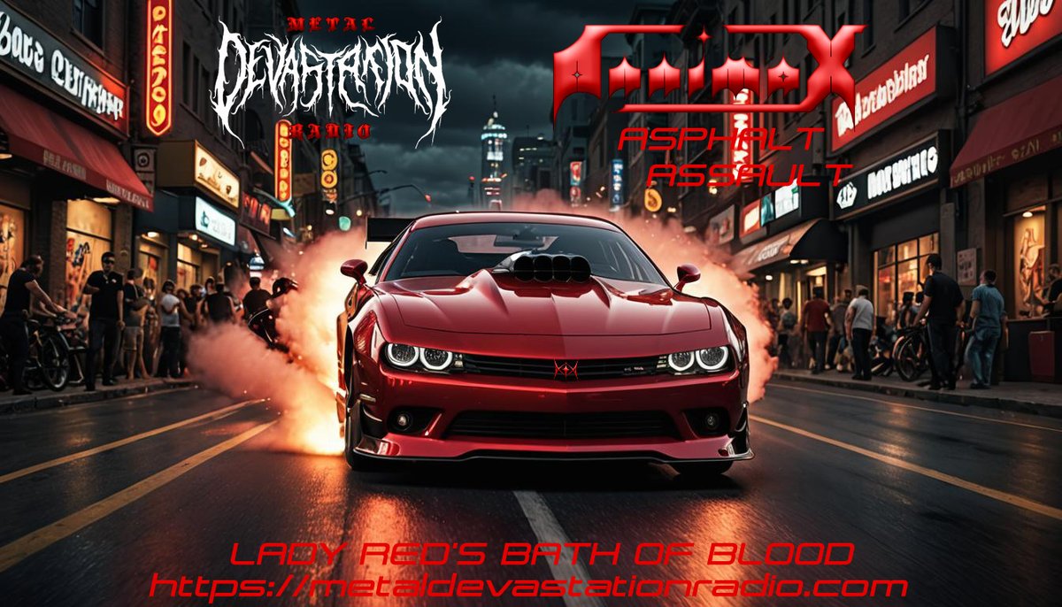 🏎️🔥🔥🔥🔥________🚓🚓🚓🚓__ Thanks to Metal Devastation Radio's 'Bath Of Blood' host 🤘♥️Lady Red♥️🤘 @VickyGrandy for playing Annimax 'Asphalt Assault'!! 💿 annimax.bandcamp.com/track/asphalt-… 📶 metaldevastationradio.com #heavymetal #indiemusic #UnsignedArtists #SpeedingTicket #indierock