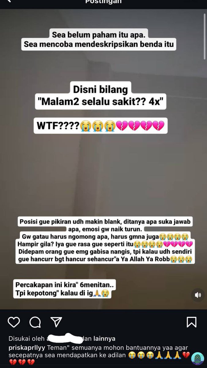 TW // RAPE INCEST

ya allah sakit hati banget baca ini, yang lakuinnya bapaknya sendiri ke anaknya yang masih umur 5th😭😭 BANTU IBUNYA DAPETIN KEADILAN BUAT ANAKNYA GUYS tanyarl 😭