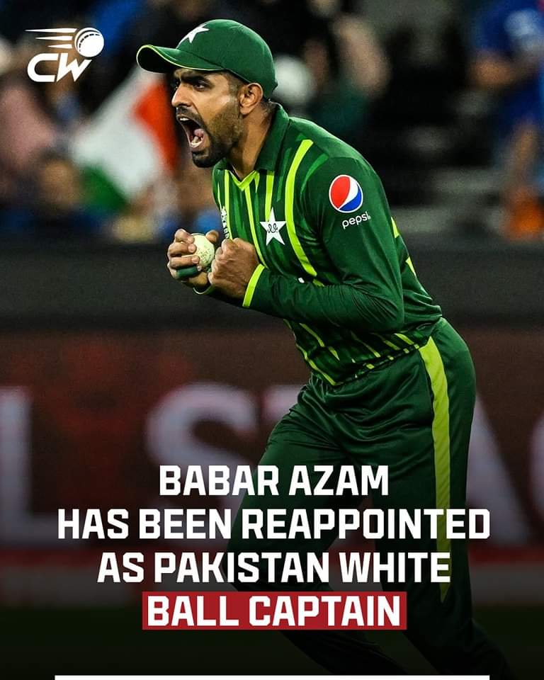 King Babar Reclaim His Crown.👑😍❤ King Babar Azam appointed as Pakistan white ball Captain again 😭❤️🇵🇰. The King is Back.🔥🔥🔥 #BabarAzam𓃵