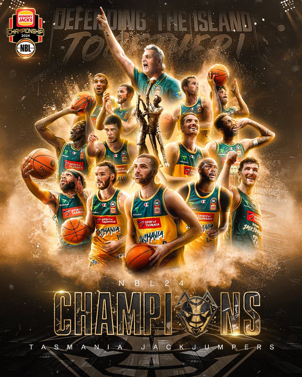 HISTORY. MADE. The @JackJumpers are your NBL24 champions 🏆 Congratulations, Tasmania 👏