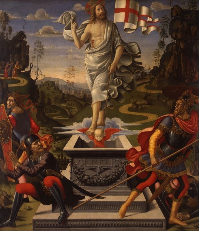 Good morning and peaceful Holy Easter of Resurrection to everyone. Christ is risen. Resurrezione di Cristo - Domenico Ghirlandaio 1490 Pala Tornabuoni.