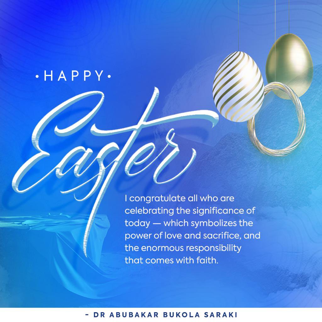 As our Christian brothers and sisters across the nation and the world settle in to celebrate Easter, I congratulate all who are celebrating the significance of today — which symbolizes the power of love and sacrifice, and the enormous responsibility that comes with faith. As you