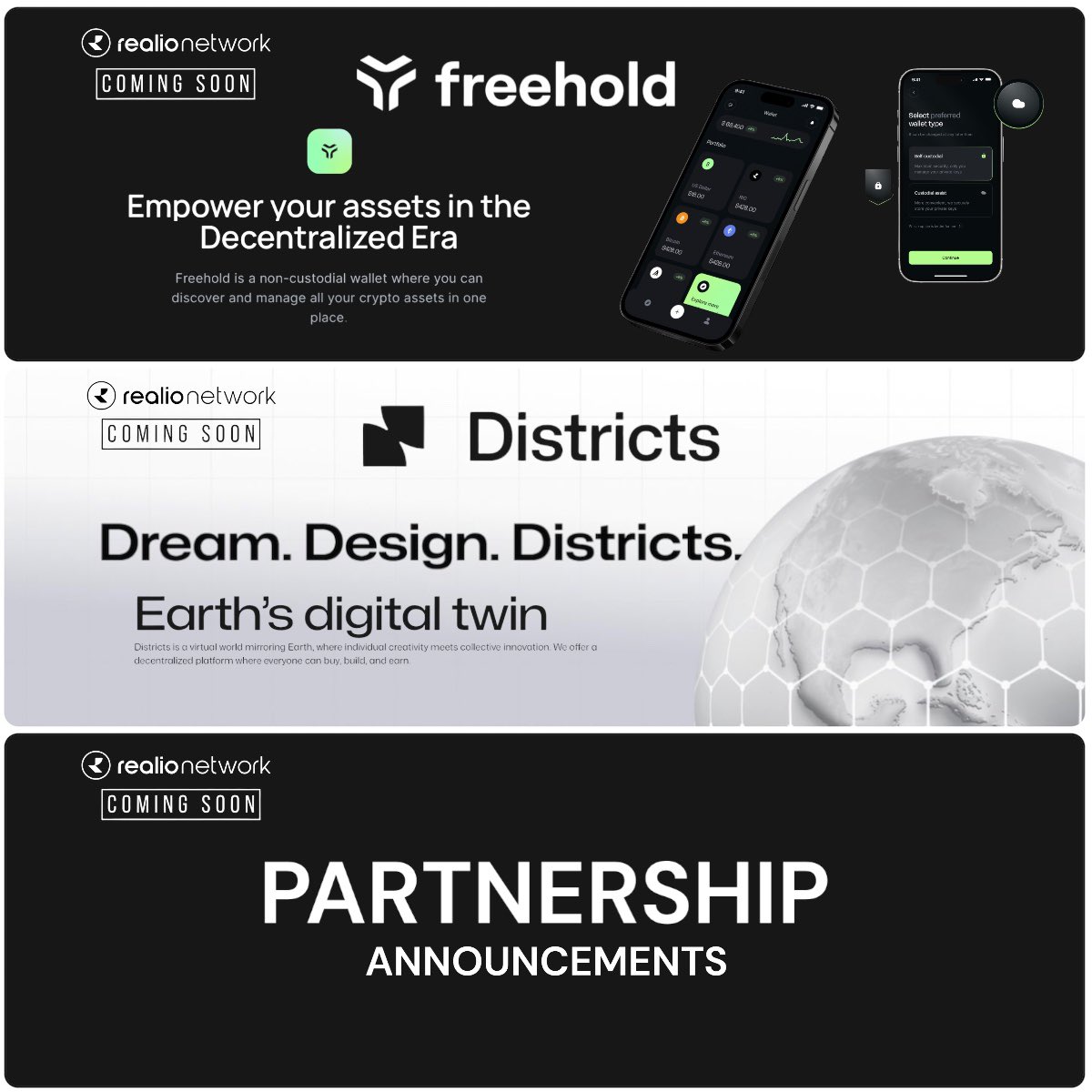 @realio_network will soon be launching @freehold_wallet and @districts_xyz alongside incredible partners ▪️Districts - is built on #Realio's #L1 #BLOCKCHAIN infrastructure. Earth’s digital twin > #Districts is a virtual world mirroring Earth, where individual creativity meets…