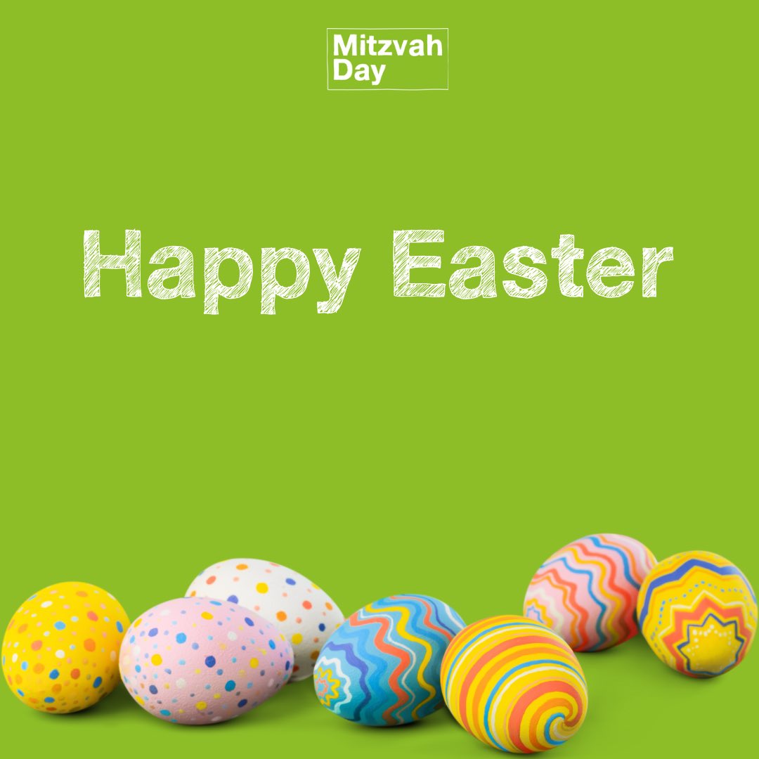 To our Christian friends and those celebrating, Happy Easter 💚 #eastersunday #mitzvahday #interfaith