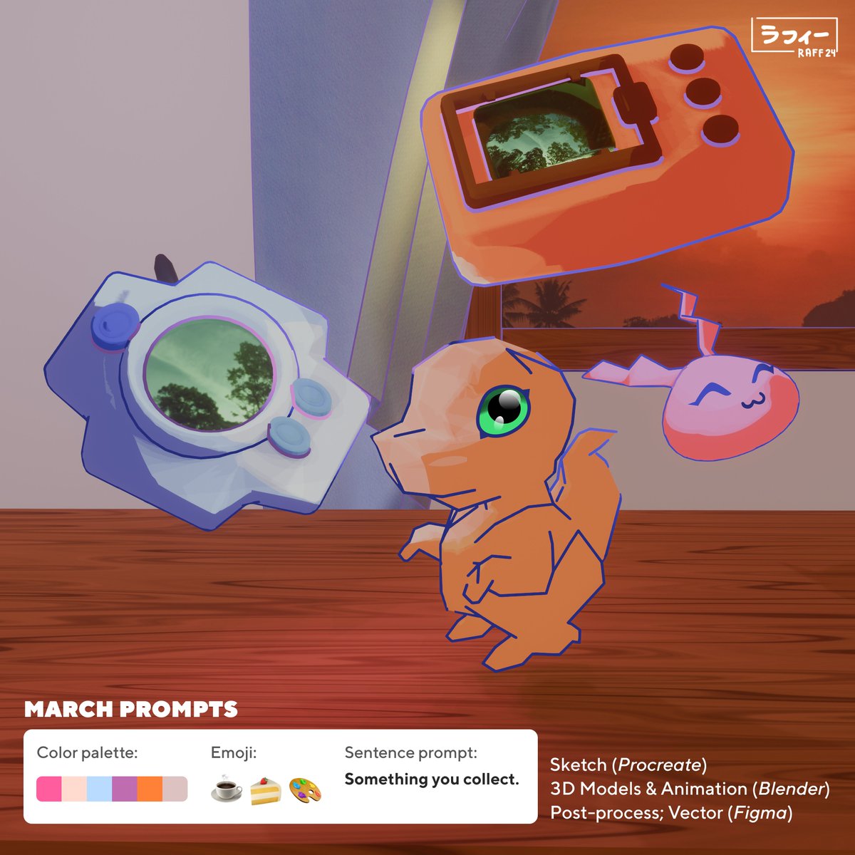 icouldberaff's tweet photo. Chose the “Something you collect” prompt for this month’s #SymphArtClub challenge. Stress got me hopping from one platform to the next.

slide 1 - The animation
slide 2 - The artwork
slide 3 - The process

#artph #fanart #digimon #digivice #agumon #koromon #vpet #virtualpet https://t.co/eYFCxUb95R