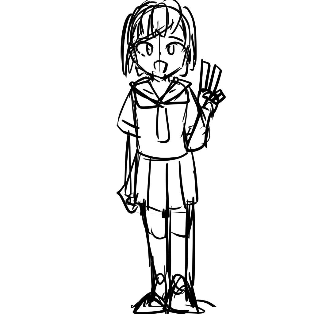 「大ラフはこんな感じ 」|まっくすのイラスト