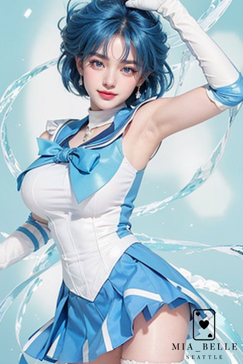 SEIKAちゃん４０００フォロワーおめでとうございます💐 💐💐 髪でイメチェンしてたらコスプレもしてみたくなってセーラーマーキュリーなりました～💖 ＃髪でイメチェンコンテスト #SailorMercury #cosplayergirl