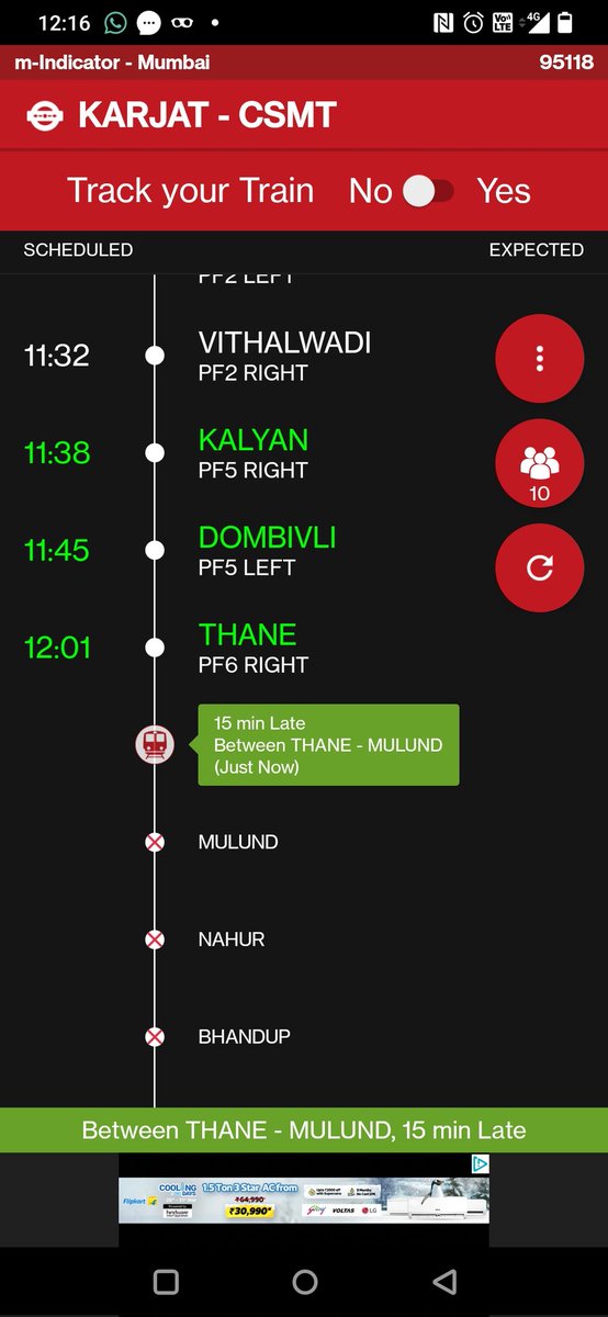 @AshwiniVaishnaw @drmmumbaicr @GM_CRly @RailwaySeva @Central_Railway 11.24 train from ambernath Central railway is late by 15 mins, not a single day when Central line trains run on time. Due to late trains passengers face daily inconvenience, concern officers should not this.