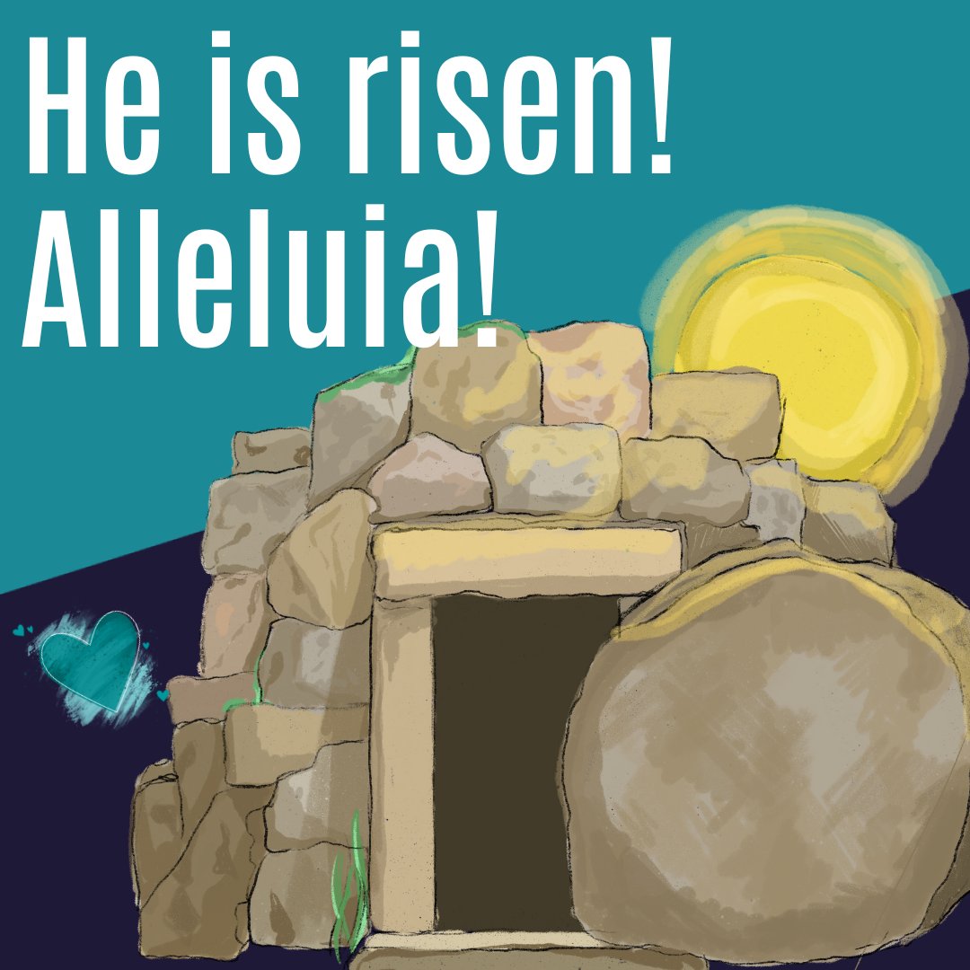 He is risen! Alleluia! Today, on Easter Sunday, we celebrate Jesus' resurrection three days after His death on the cross. We pray that you have a wonderful and blessed Easter. 💙 #UnboundedLove