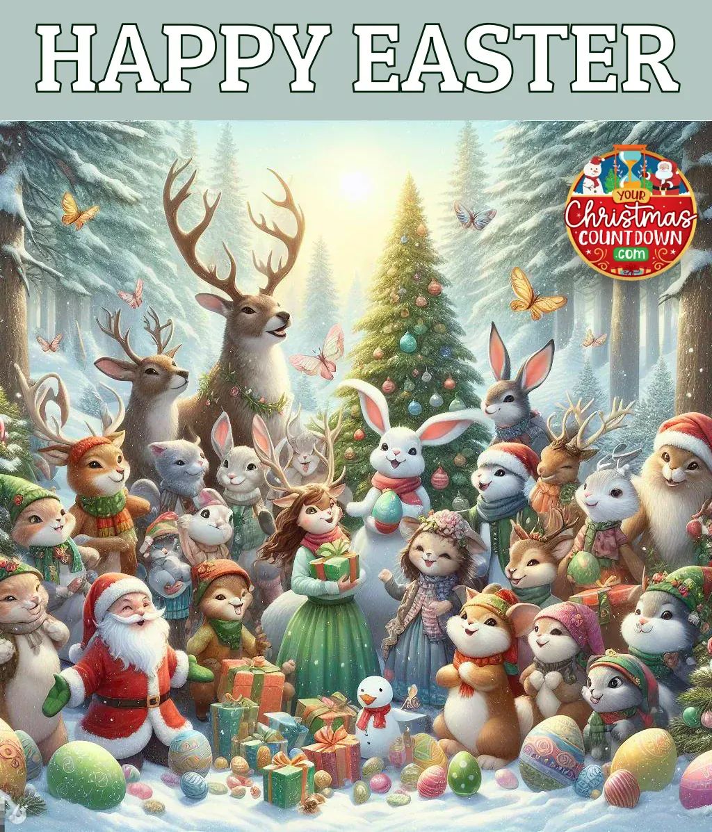 Happy Easter to all! ♥️🐰 🕒 YourChristmasCountdown.com 🎄🎅