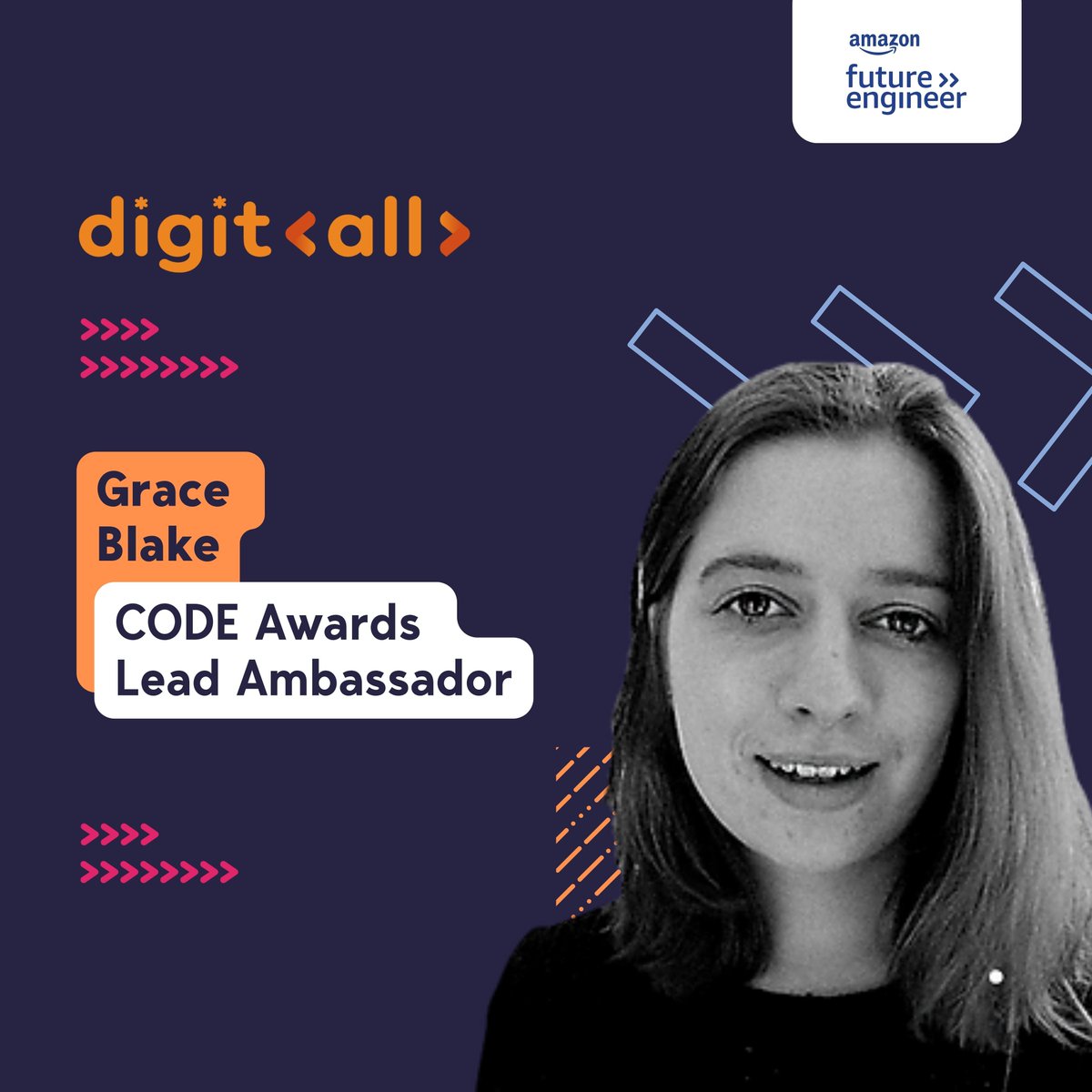 Meet Grace, one of our exceptional Ambassadors for the Code Awards! 🌟 Grace is a Data Scientist currently delivering AI and Cognitive solutions to the U.K. Financial Services Sector at IBM. Learn more about our Code Awards at digitall.charity/codeawards 🏆
