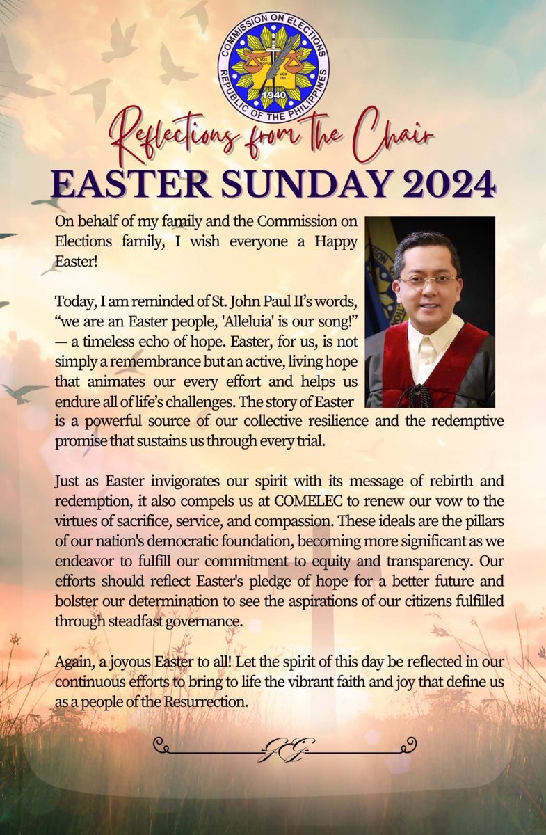 Reflections from the Chair: EASTER SUNDAY 2024