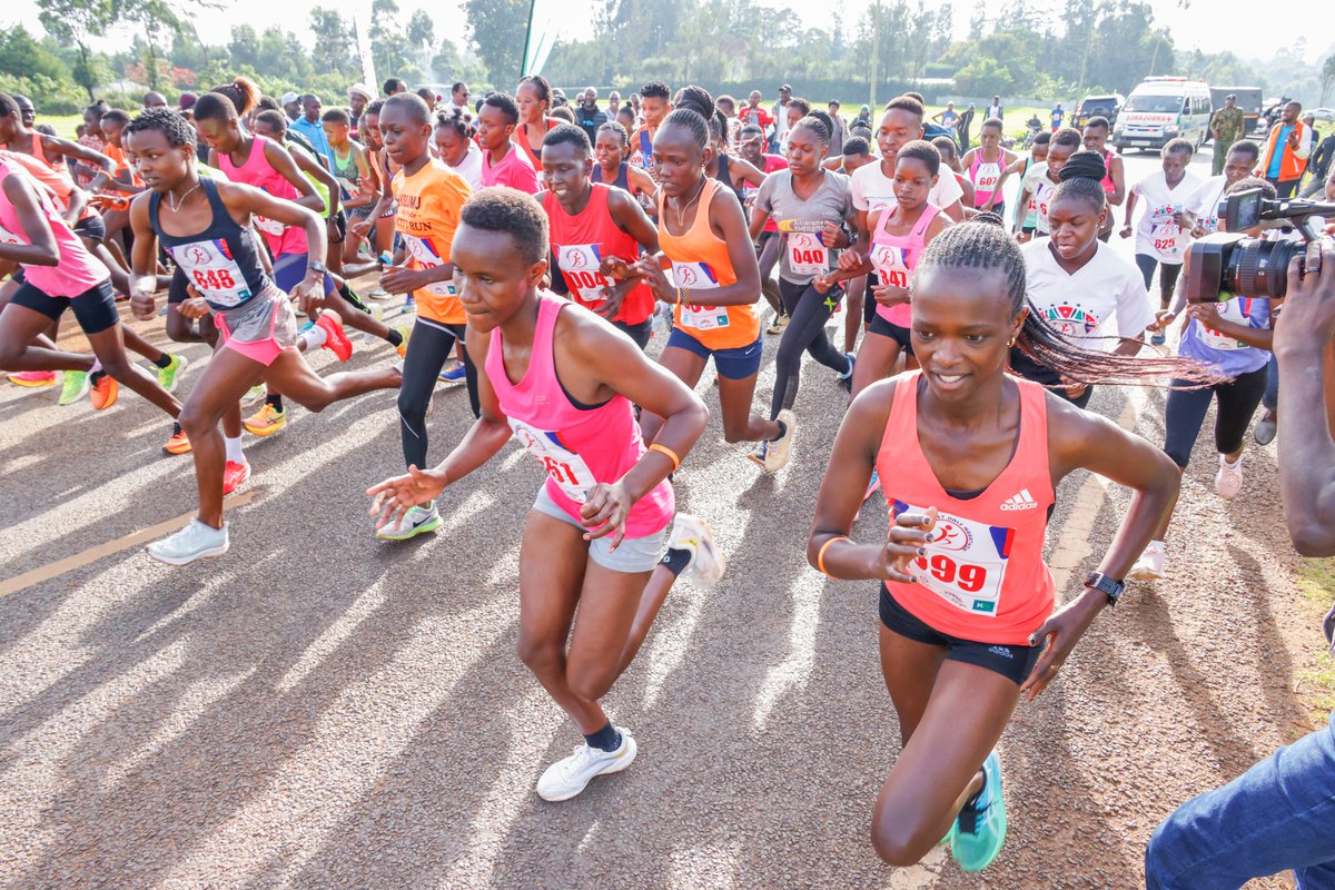 During the flagging off, of the Inaugural Kapsabet Half Marathon at Nandi Hills Town. #TembeaNandi #MagicalKenya.