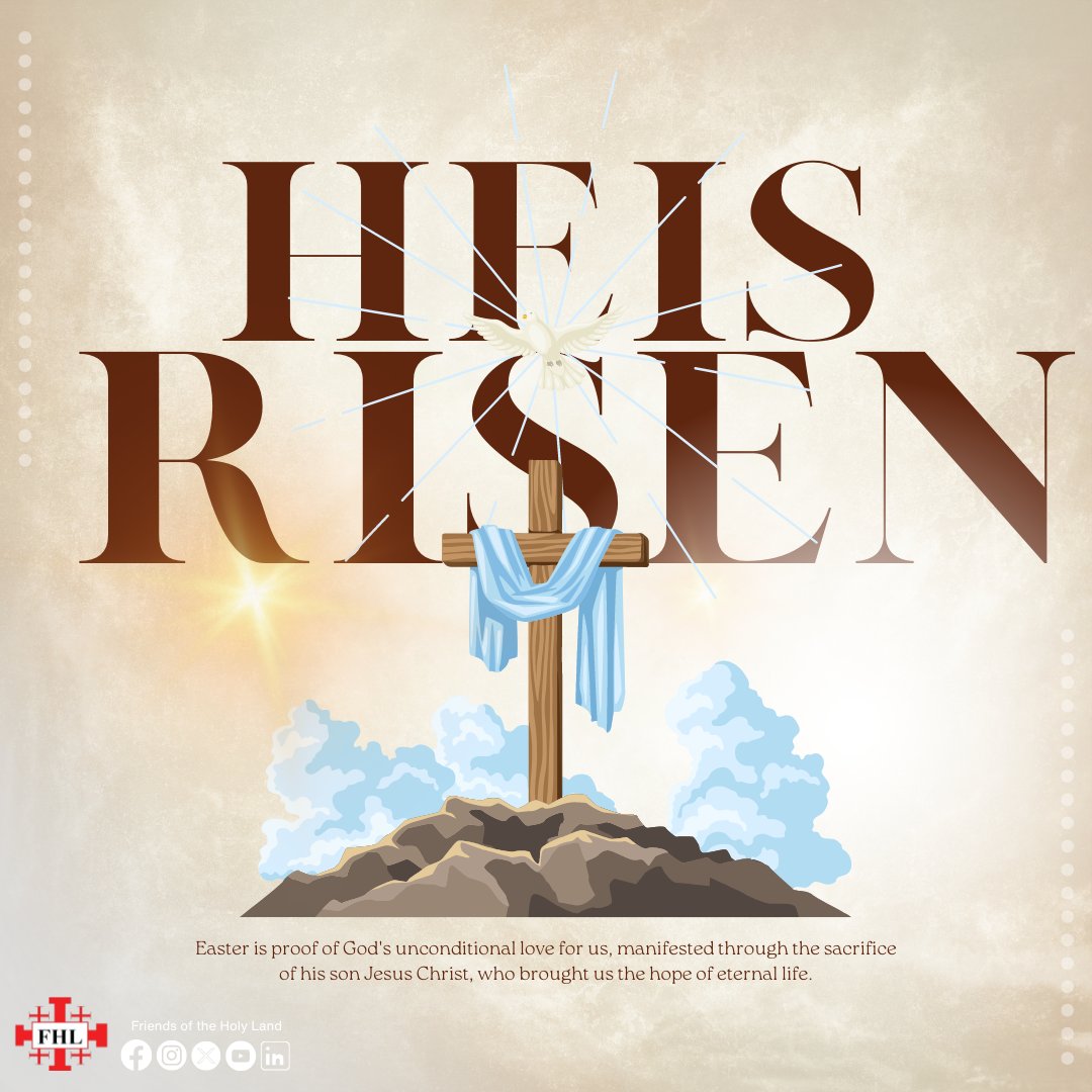 Rejoice! Today, we celebrate Jesus Christ's glorious resurrection, bringing hope and new life to all believers. Let us embrace the joy of Easter and the promise of salvation it brings as we gather with loved ones. Happy Easter to you and your family! 🌷✝️