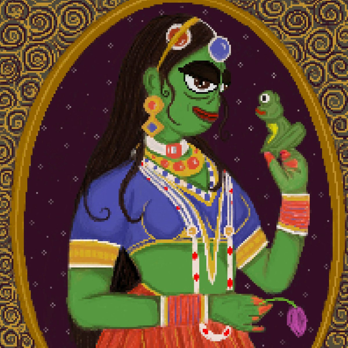 Anakims Varghese I NFTNYC2024 (@anakims_art) on Twitter photo Pepe King is travelling around the world to find true love. This search has brought him to India, the land of beauty and riches.
Do you think she is the one? <a href="/jawniest/">πππͺπ‘πππ¦π§</a> @sethquinn44
<a href="/Giga_Chad_Pepe/">GigaChadPepe</a> <a href="/KeroNFTs/">Kero</a>
Link: foundation.app/@Anakims_art/p⦠Pepe King is travelling around the world to find true love. This search has brought him to India, the land of beauty and riches.
Do you think she is the one? <a href="/jawniest/">πππͺπ‘πππ¦π§</a> @sethquinn44
<a href="/Giga_Chad_Pepe/">GigaChadPepe</a> <a href="/KeroNFTs/">Kero</a>
Link: foundation.app/@Anakims_art/pβ¦
