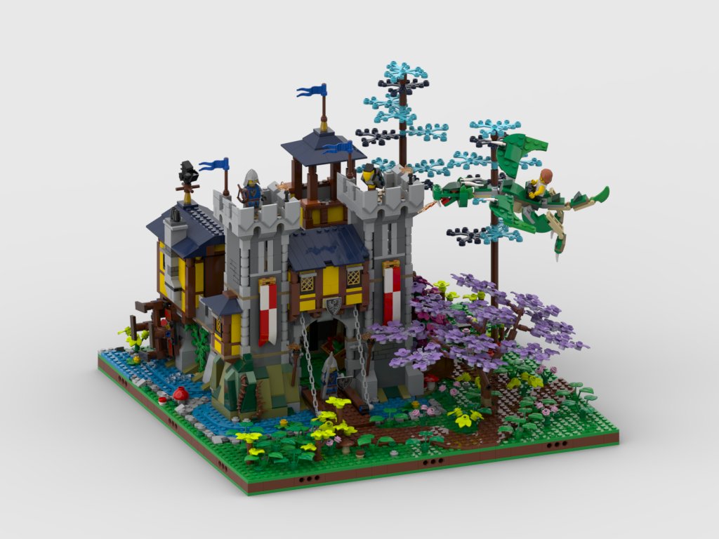 48X48 Display for set 31120 Medieval Castle The display series of the Medieval continues and this time with the 31120 Medieval Castle set. Instructions available here: tinyurl.com/3f6n8w9s #Lego #Legocastle #Lego31120 #Legobuild #Legodisplay #Legomoc #Legomedieval