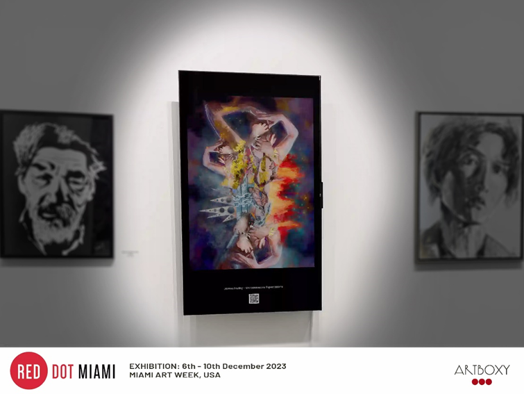 MyCreativeImage's tweet image. "Unreasonable Expectations" was displayed at Red Dot Miami in Dec '23 on the LED screen in by @ArtboxyOfficial it was also shown in Times Square on 23rd March '24.  

You can buy the #NFT #nftart from @foundation its a one of one at a silly low price: foundation.app/@JamesHurley/j…
