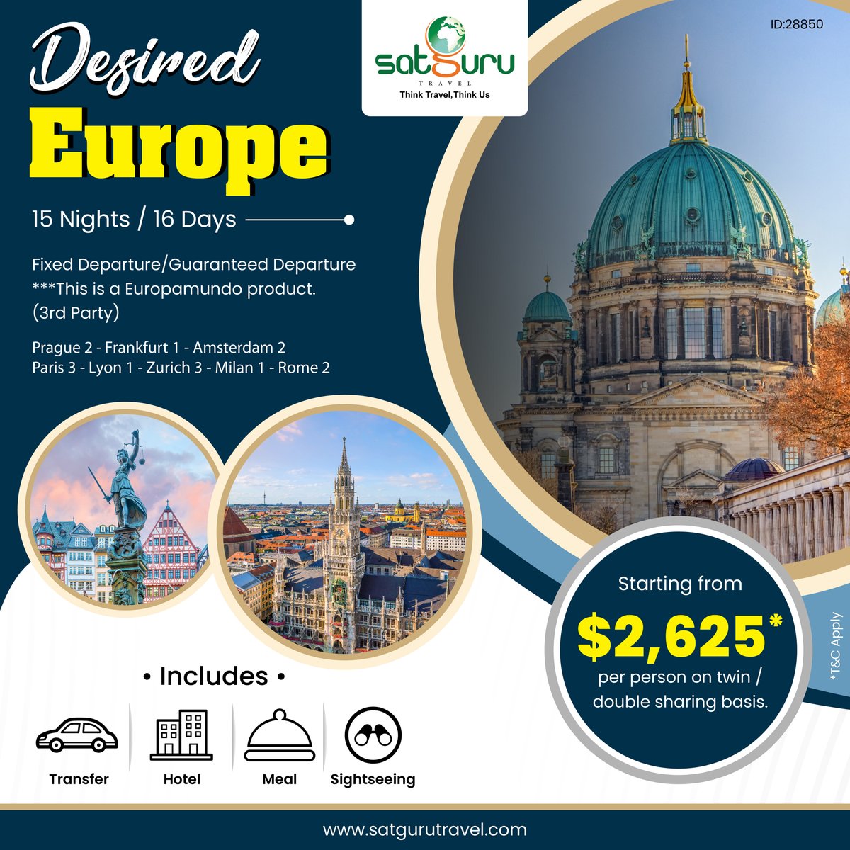 'Embark on an unforgettable journey with SatguruTravel's USA & Mexico package, or indulge in the charm of Europe . visit: satgurutravel.com/exclusive-offe… . . . . . #usa #maxico #europe #travelcompany #travel #holiday #holidaypackage #trip #tour #satgurutravel