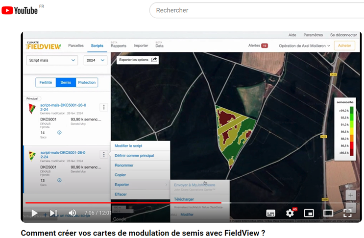 Après le #JeudiConseil place au #JeudiTuto
💻12min avec nos experts Climate FieldView pour apprendre à créer vos cartes de modulation de semis, étape par étape

Ca se passe par ici 👉 youtube.com/watch?v=hTJWdW…