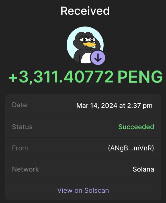 Airdrops0637's tweet image. Claim 100,000,000 $PENG ?! 🐧

STEP 1 : ♥️ &amp;amp; 🔁
STEP 2 : Follow with 🔔
STEP 3 : Drop your $SOL wallet address ⬇️

First 2000 Solana Wallets !!