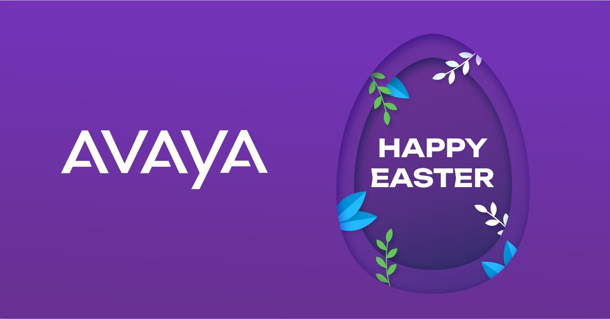 From all of us at the #Avaya team, we wish those celebrating a very happy Easter weekend. #HappyEaster
