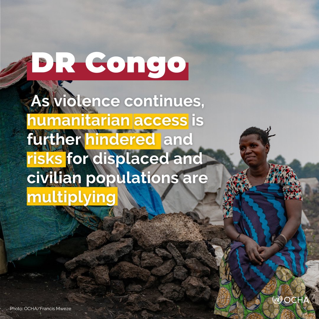 In just 2⃣ years, over 1.3M people have been displaced in eastern #DRCongo. Displacement sites are overcrowded and needs outstrip available resources. The lack of funding exacerbates the region’s dire humanitarian crisis. Read more about the situation: unhcr.org/news/briefing-…