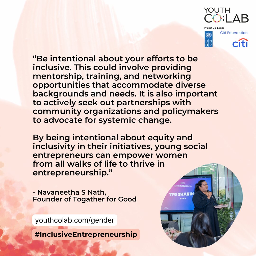 For today's Insightful Her, we have Navaneetha S Nath, Founder of Togather for Good, who shares how to create more accessible opportunities for women. #InvestInWomen #IWD2024