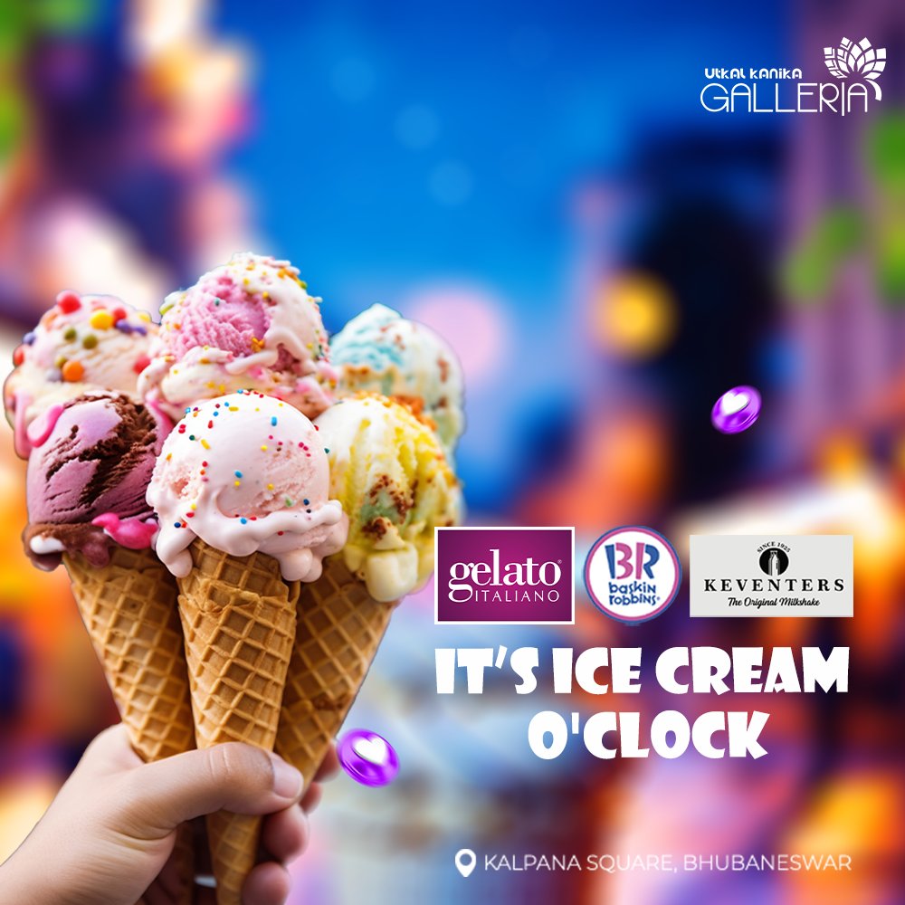 Whether you crave the classic chocolate swirl or the boldness of mint chip, we've got your flavour. 

Cool off and savour the season with us at <a href="/utkalgalleria/">Utkal Kanika Galleria</a> – where every scoop is a moment of joy! 

#IceCreamLovers #SummerDelights #UtkalKanikaGalleria #FoodCourtFinds