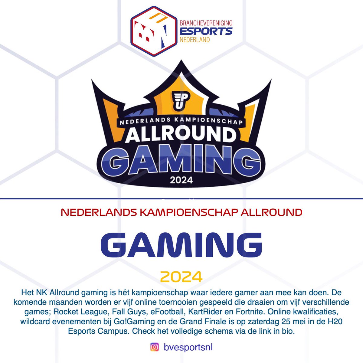 Doe mee aan het Nederlands Kampioenschap Allround gaming! Via  pu.nl/nk/

<a href="/PowerUnlimited/">PU!</a> <a href="/GoGamingNL/">Go!Gaming</a> <a href="/EsportsH20/">H20 Esports Campus</a> 

#gamingskills #nkallroundgaming #gogaming #h20esportscampus #brancheverenigingesports #eracing #kartrider #rocketleague #fallguys #fortnite