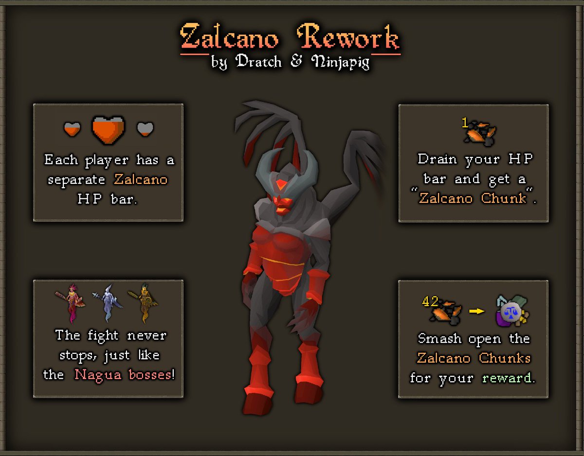 ~ Zalcano Rework ~
A rework idea by my friend Dratch to remove competition from this boss and encourage working with others.

#runescape #osrs #oldschoolrunescape