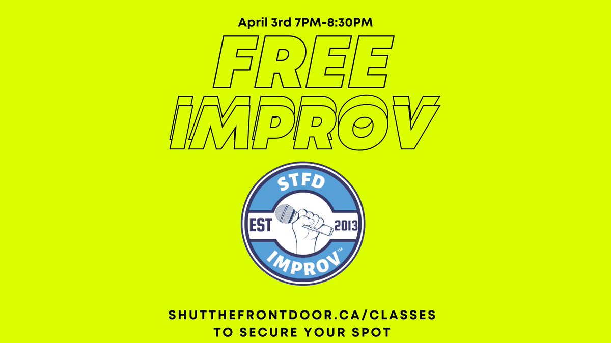 Join us for a fun-filled session in a safe and supportive environment! No experience required, just bring your enthusiasm! Registration is required, secure your spot now! Registration required--> bit.ly/3TyaYxD

#ldnont #connectingpeople #LimitedTimeOffer #STFDImprov