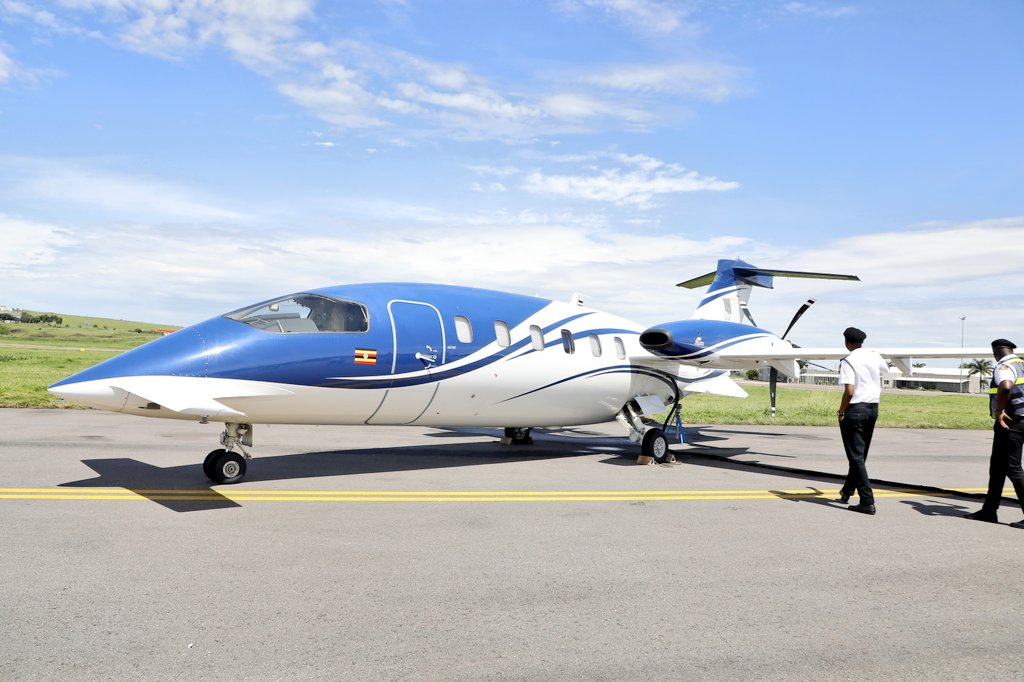 newvisionwire's tweet photo. JUST IN: Fred Enanga, the Uganda Police Force (@PoliceUg) spokesperson, has officially announced the decision to sell their fixed-wing aircraft (PI80 Piaggio Avanti II Evo). 

This decision comes after the aircraft failed to provide effective services due to the lack of tarmacked runways in many parts of Uganda. The aircraft, which was acquired in June 2019 for USD 7.840.000, has been underutilized, covering only a total flying distance of 117 km.

#VisionUpdates