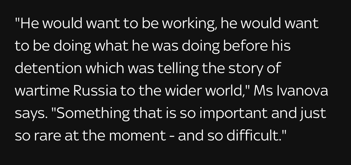 Evan was doing crucial work for all of us — so all of us could understand Russia at a time of war. We owe him a lot. He would want to be doing that work now too. Let’s bring him home. Thank you @DiMagnaySky for a great piece on horrid anniversary. trib.al/fCHKeyt