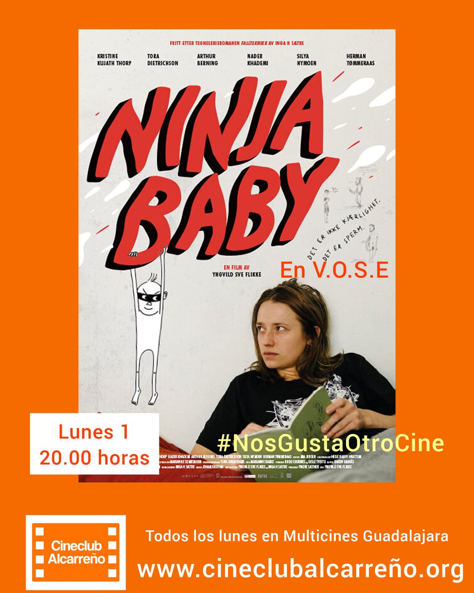 Volvemos al Cine. 
El lunes volvemos a proyectar nuestras películas. Como siempre, a las 20:00 horas. Este lunes 1 veremos "Ninja boy", una comedia sobre la temprana maternidad.