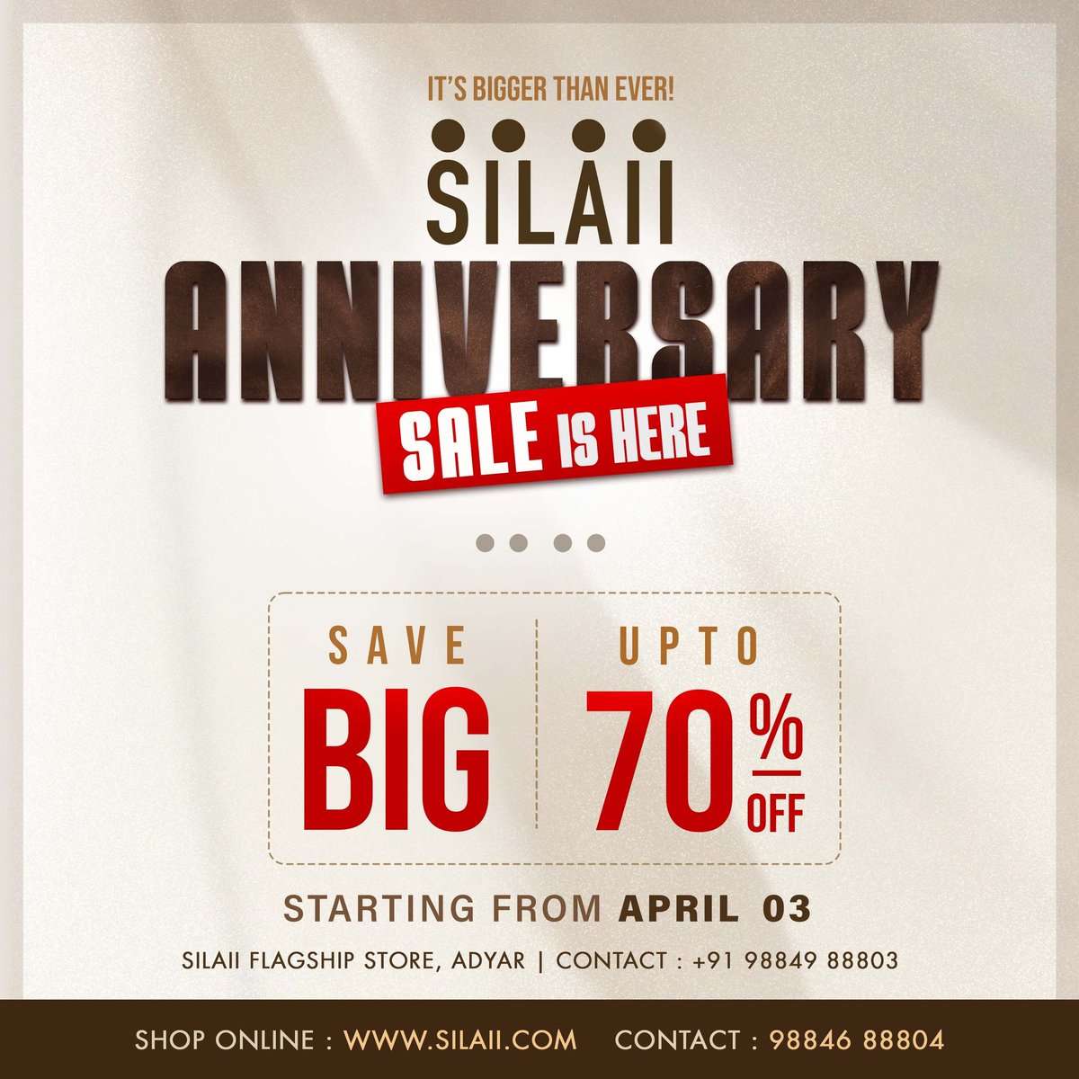 SILAII Anniversary Sale is here 🎉 . . #SILAII #AnniversarySale #SculptureSale #HomeDecor #GiftIdeas #SaveBig #ArtDeals #ShopNow #AdyarStore #OnlineShopping #SILAIIArt #Collectables #Gifting #CorporateGifting #Collections #HomeDesign #SILAIIAnniversarySale #Sculpture #Sale #Gift