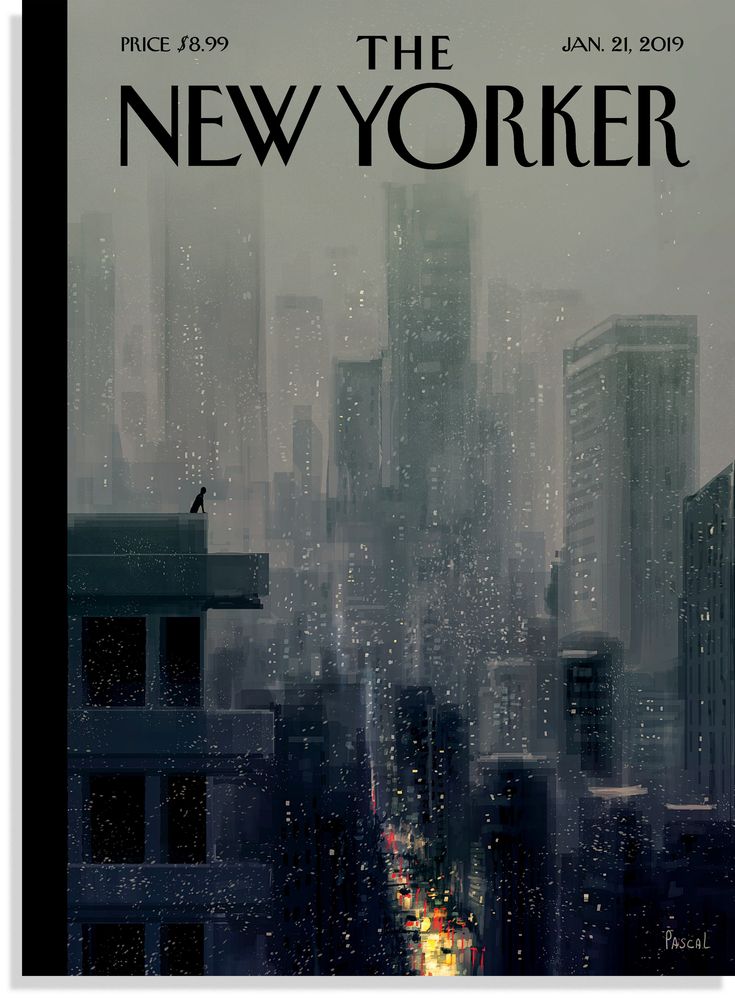 (Un) Top 10 de portadas del New Yorker sobre días lluviosos. 10. Pascal Campion reflejando el magnetismo de la lluvia y el placer innato de sentirla