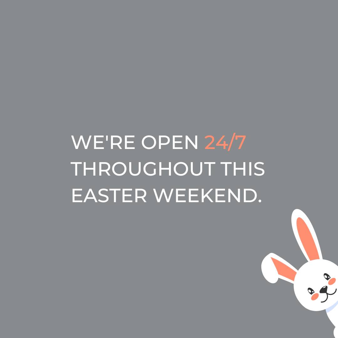 Just a reminder that our First Response Team will be on hand 24/7 throughout this Easter weekend. 🐰