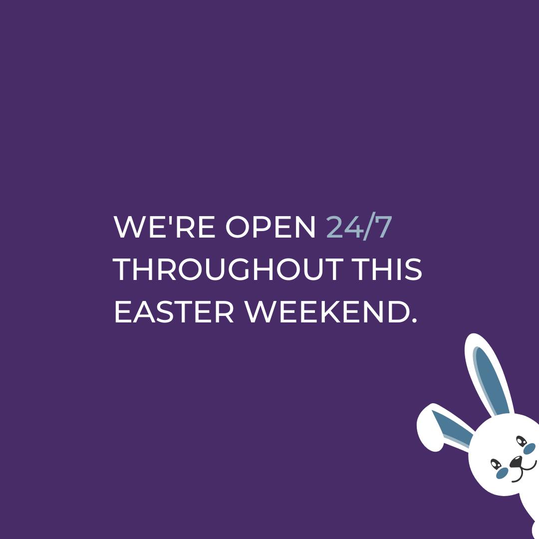 Just a reminder that our First Response Team will be on hand 24/7 throughout this Easter weekend. 🐰