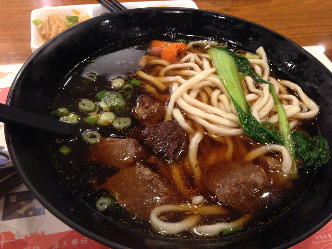 Beef Noodles 牛肉麵 (Niúròu miàn) in Taiwan are one of its most famous dishes. It was created by KMT military veterans in Taiwan who came from Sichuan which has a similar dish but the Taiwanese version is less spicy. Our full Taiwan food guide: foreignersintaiwan.com/blog-370963385…