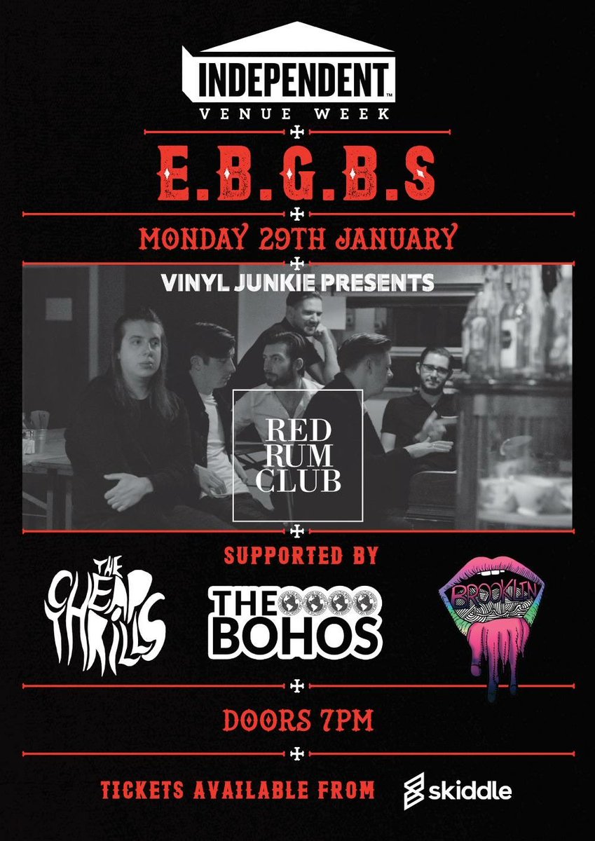 The first time we played with @RedRumClub was in Heebies basement January 2018. On a cold wet Monday night. ONE WEEK today we will be playing with RRC in the arena. One of the smallest venues in the city to the biggest. Its going to be a special night for Liverpool music ❤️