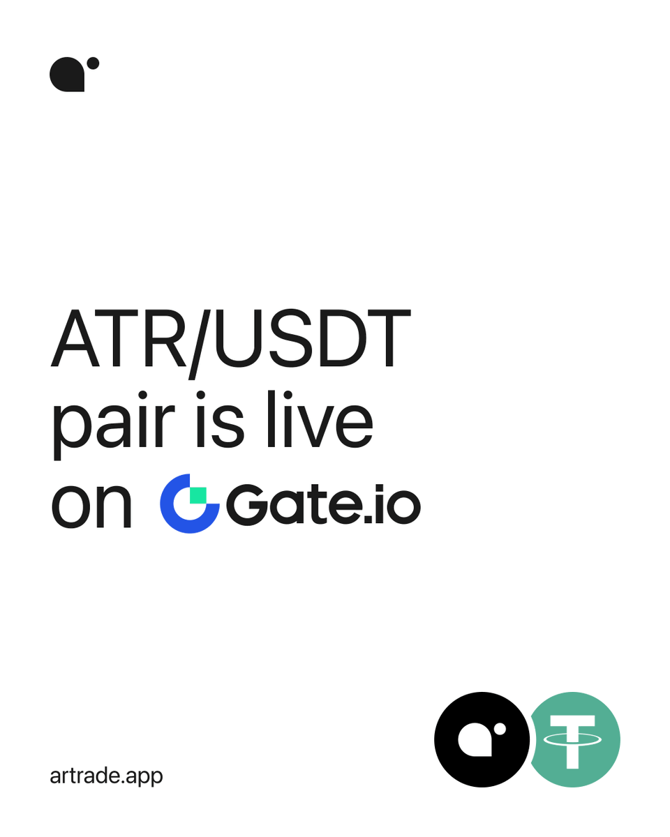 ArtradeApp's tweet image. Artrade is now listed on @gate_io 🚨👀

We are now listed on MEXC, Bitmart, Gate…

The adventure is only beginning!

We will work to be listed on other CEXs!

What do you think will be next?