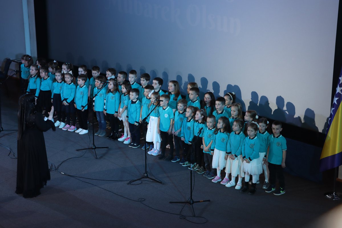 maarifBA's tweet photo. On the occasion of the holy month of Ramadan, students and staff of the school center "Maarif International Schools BiH" have organized Ramadan concert in the Multimedia Hall of the Municipality of Novi grad Sarajevo. https://t.co/MHyem71YEv